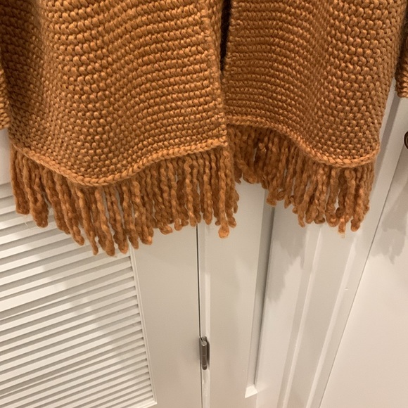 NWT J. Jill saffron cardigan sweater with fringe, size S - Picture 5 of 8